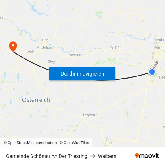 Gemeinde Schönau An Der Triesting to Weibern map