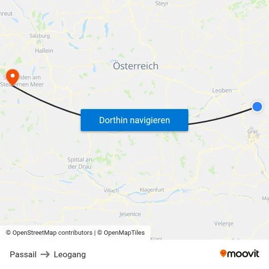 Passail to Leogang map