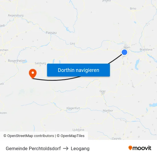 Gemeinde Perchtoldsdorf to Leogang map