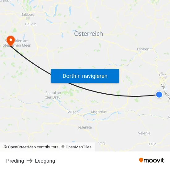 Preding to Leogang map