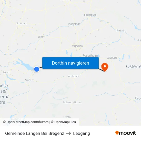 Gemeinde Langen Bei Bregenz to Leogang map
