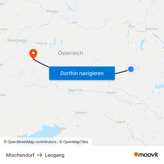 Mischendorf to Leogang map