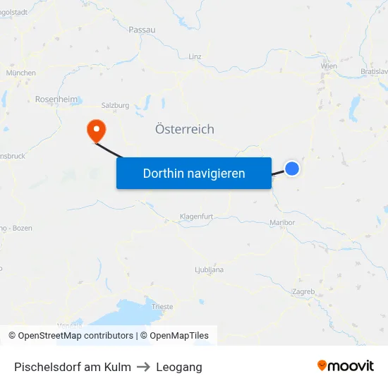 Pischelsdorf am Kulm to Leogang map