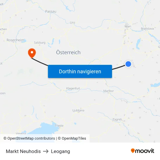 Markt Neuhodis to Leogang map