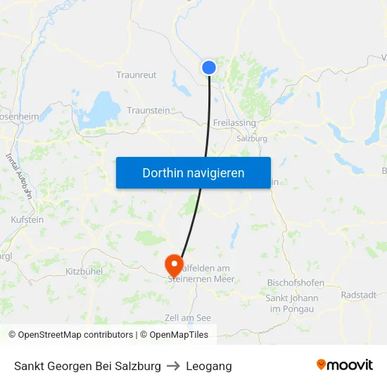 Sankt Georgen Bei Salzburg to Leogang map