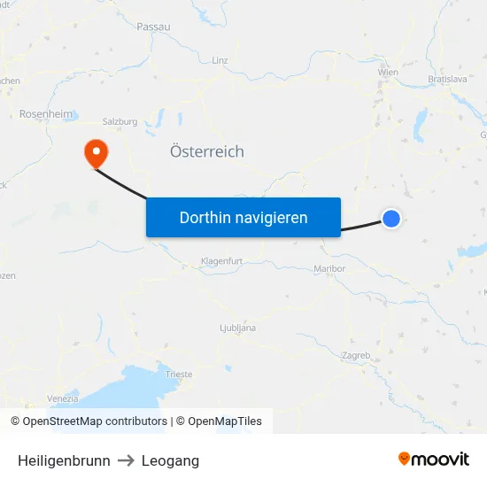Heiligenbrunn to Leogang map