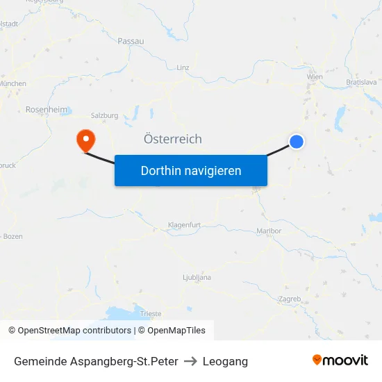 Gemeinde Aspangberg-St.Peter to Leogang map