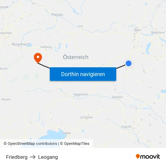 Friedberg to Leogang map
