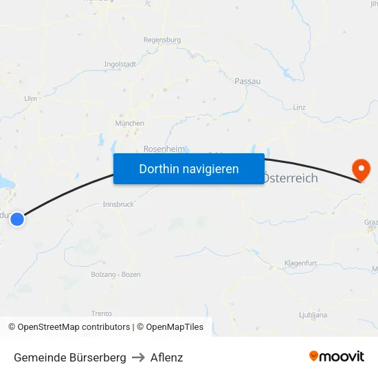 Gemeinde Bürserberg to Aflenz map
