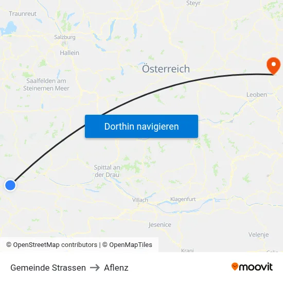 Gemeinde Strassen to Aflenz map