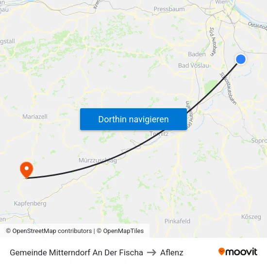 Gemeinde Mitterndorf An Der Fischa to Aflenz map
