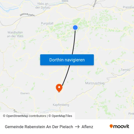 Gemeinde Rabenstein An Der Pielach to Aflenz map