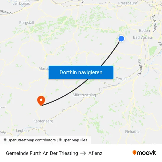 Gemeinde Furth An Der Triesting to Aflenz map