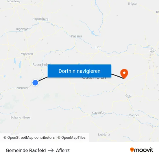 Gemeinde Radfeld to Aflenz map