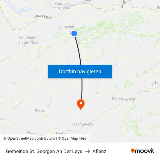 Gemeinde St. Georgen An Der Leys to Aflenz map