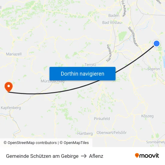 Gemeinde Schützen am Gebirge to Aflenz map