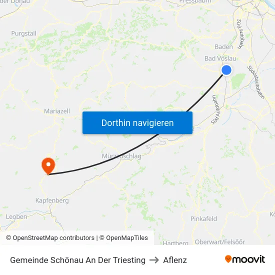Gemeinde Schönau An Der Triesting to Aflenz map
