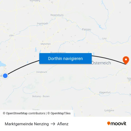 Marktgemeinde Nenzing to Aflenz map