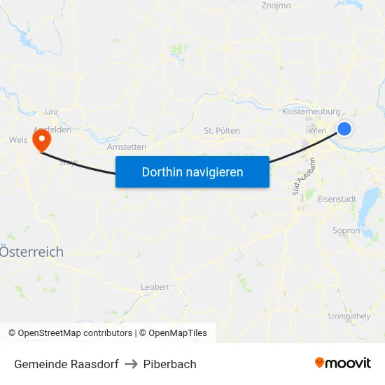 Gemeinde Raasdorf to Piberbach map