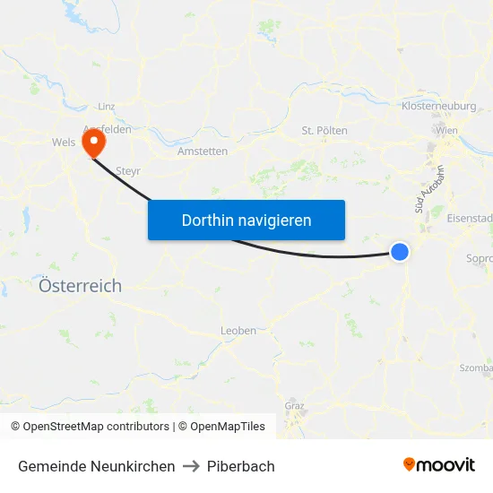 Gemeinde Neunkirchen to Piberbach map