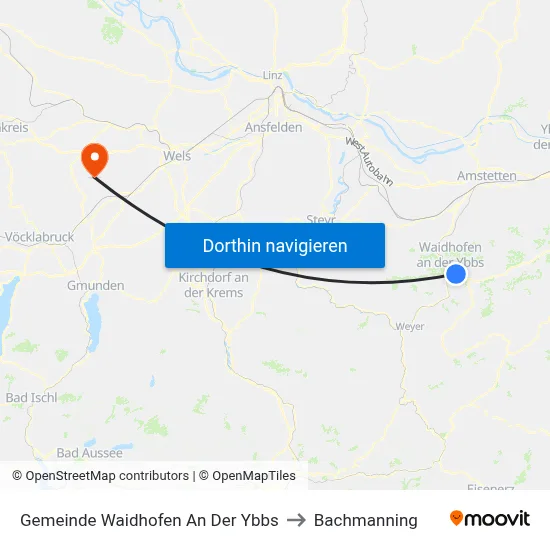 Gemeinde Waidhofen An Der Ybbs to Bachmanning map