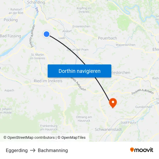 Eggerding to Bachmanning map