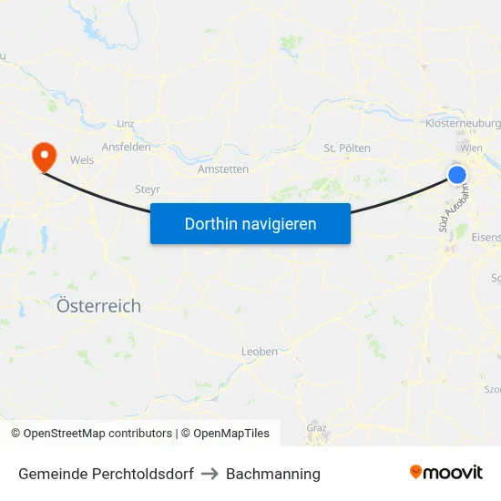 Gemeinde Perchtoldsdorf to Bachmanning map