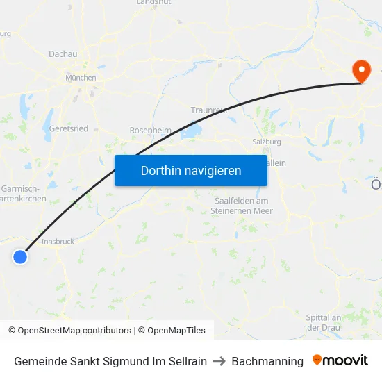 Gemeinde Sankt Sigmund Im Sellrain to Bachmanning map