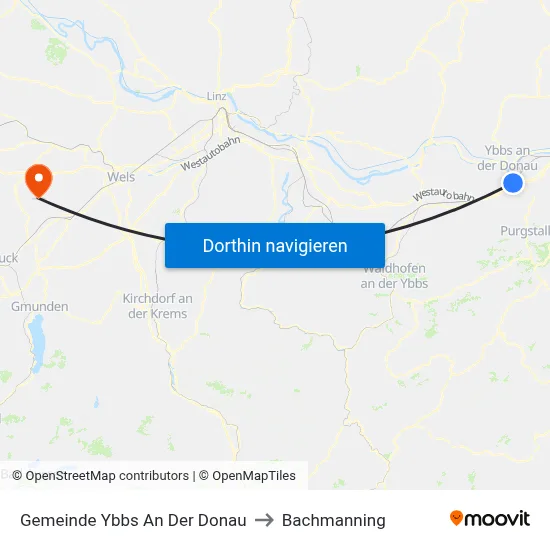 Gemeinde Ybbs An Der Donau to Bachmanning map