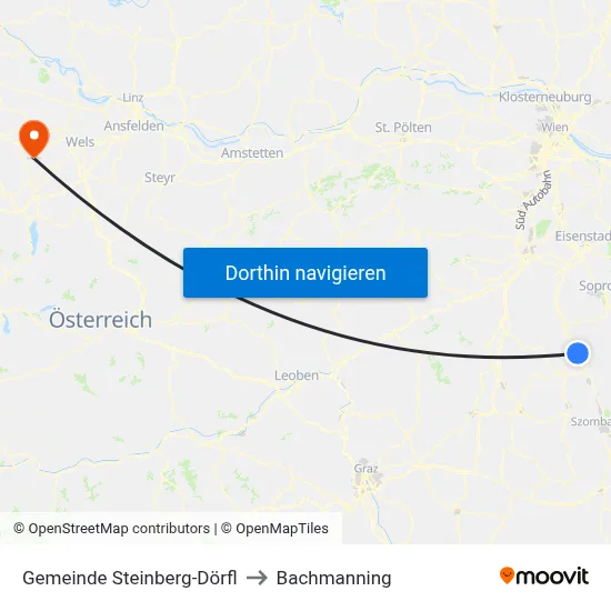 Gemeinde Steinberg-Dörfl to Bachmanning map