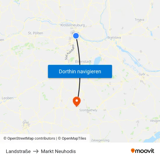 Landstraße to Markt Neuhodis map