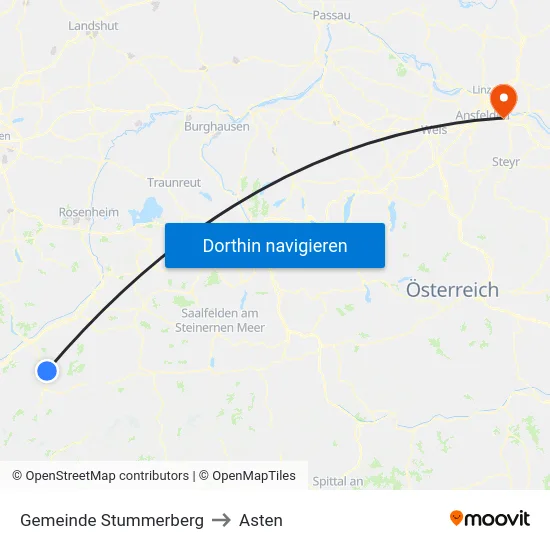 Gemeinde Stummerberg to Asten map