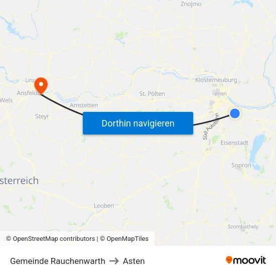 Gemeinde Rauchenwarth to Asten map