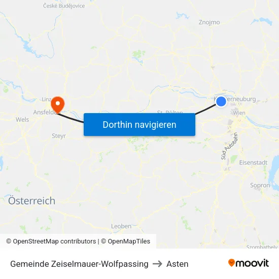 Gemeinde Zeiselmauer-Wolfpassing to Asten map