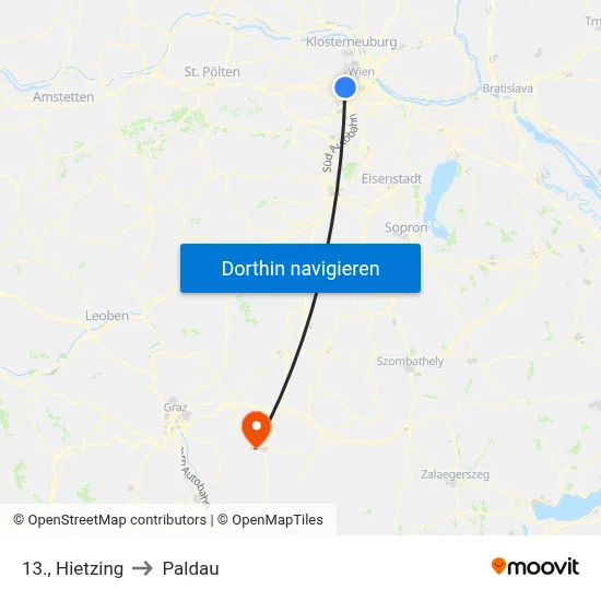 13., Hietzing to Paldau map