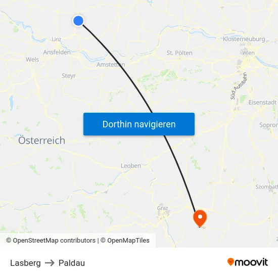 Lasberg to Paldau map