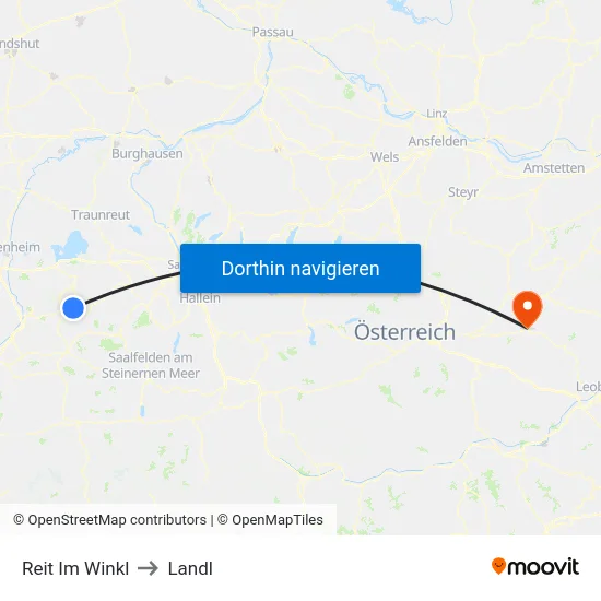Reit Im Winkl to Landl map