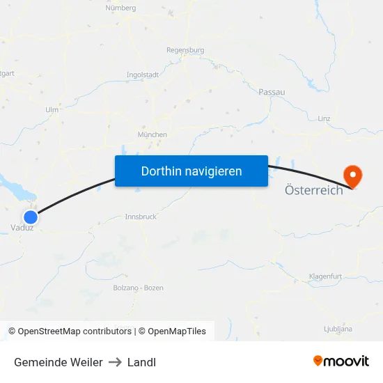 Gemeinde Weiler to Landl map