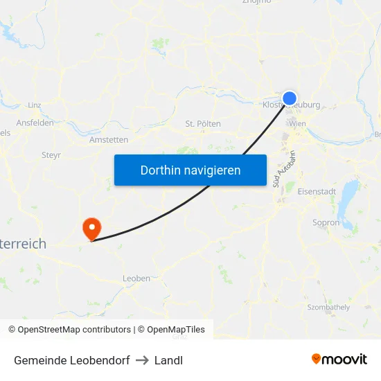 Gemeinde Leobendorf to Landl map
