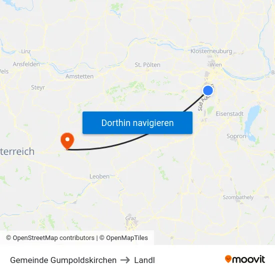 Gemeinde Gumpoldskirchen to Landl map