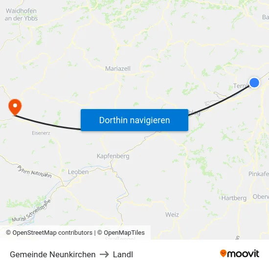 Gemeinde Neunkirchen to Landl map