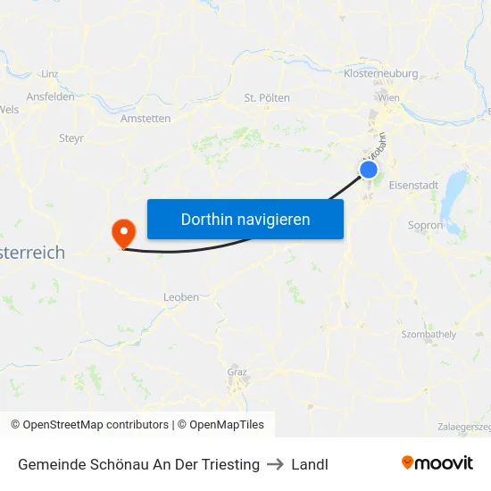Gemeinde Schönau An Der Triesting to Landl map