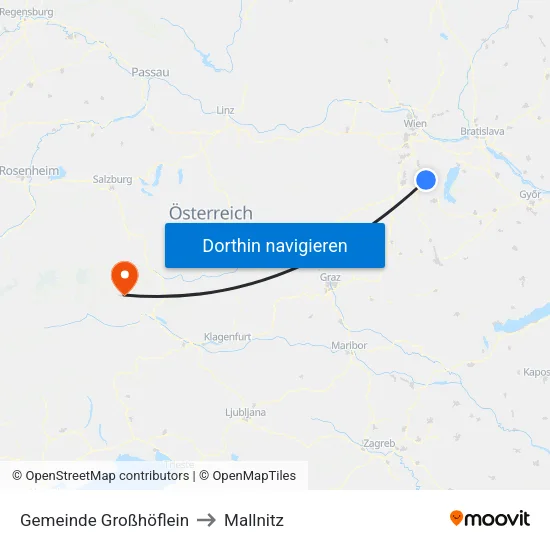 Gemeinde Großhöflein to Mallnitz map