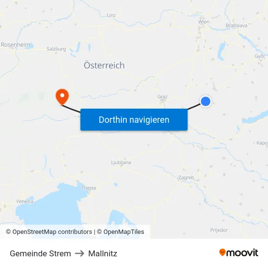 Gemeinde Strem to Mallnitz map