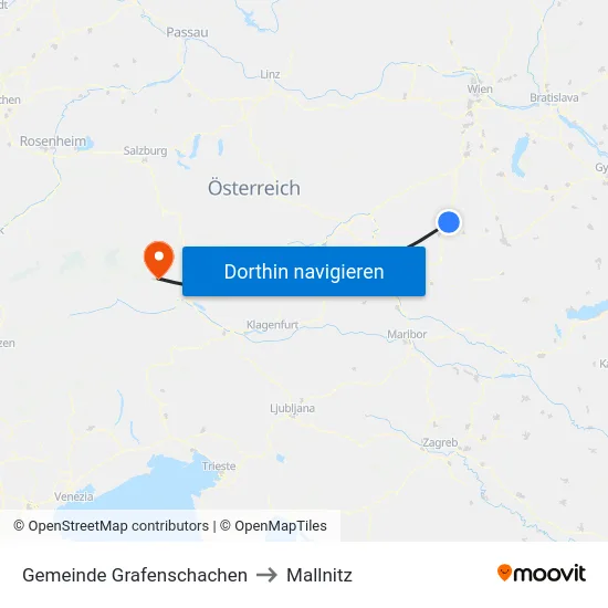 Gemeinde Grafenschachen to Mallnitz map