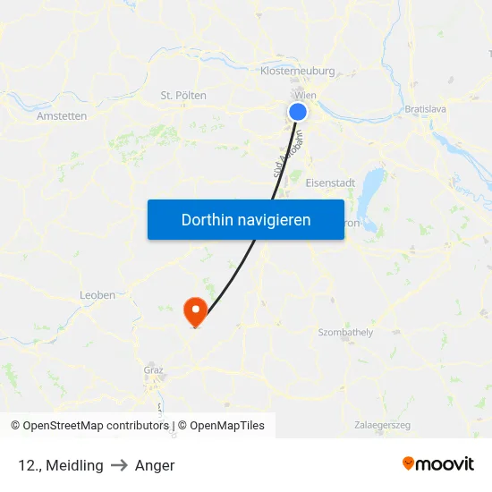 12., Meidling to Anger map