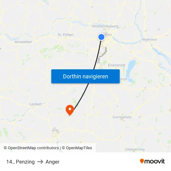 14., Penzing to Anger map