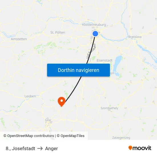 8., Josefstadt to Anger map