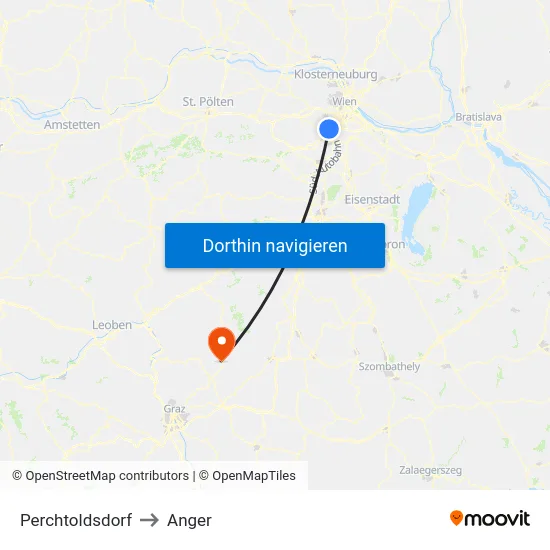 Perchtoldsdorf to Anger map