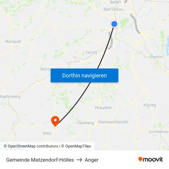 Gemeinde Matzendorf-Hölles to Anger map